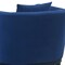 Armen Living Melange Blue Velvet Upholstered Accent Chair with Black Wood Base LCMG1BLUE - alternate 6